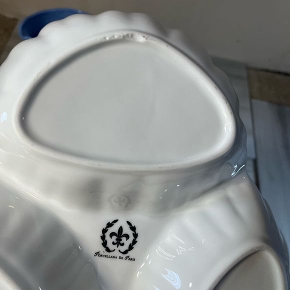 Porcellana de Paris Lovely Serving Dish 3 Compartments +Handle White Porcelain - Picture 7 of 7